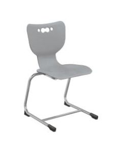 Hierarchy Stackable Cantilever Student Chairs, 18in, Gray/Chrome, Set Of 5 Chairs