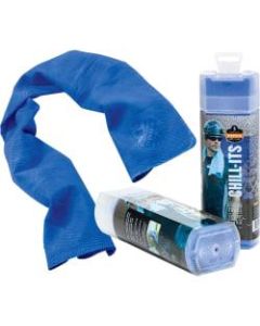 Ergodyne Chill-Its 6602 Evaporative Cooling Towel - Blue - Polyvinyl Alcohol (PVA) - 1 Each