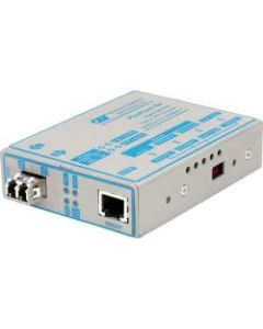 FlexPoint 1000Mbps Gigabit Ethernet Fiber Media Converter RJ45 LC Single-Mode 34km - 1 x 1000BASE-T; 1 x 1000BASE-LX; No Power Adapter; Lifetime Warranty