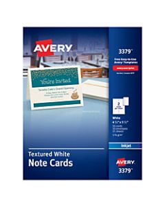 Avery Confetti-Textured Heavyweight Note Cards, 4 1/4in x 5 1/2in, Pack Of 50