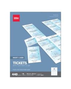 Office Depot Brand Inkjet/Laser Tickets, 5 1/2in x 2 1/8in, Bright White, Pack Of 440