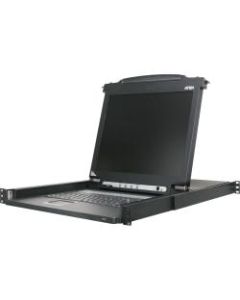 Aten 17in CL1016M 16-port LCD KVM for SMB-TAA Compliant - 16 Computer(s) - 17in Active Matrix TFT LCD - 8 x HD-15 Keyboard/Mouse/Video, 1 x Flash-upgrade - 1U Height