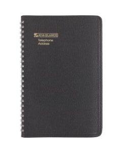AT-A-GLANCE Telephone/Address Book, 4 7/8in x 8in, Black