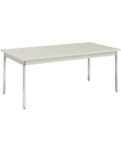 HON Laminate All-Purpose Utility Table, 29inH x 36inW x 72inD, Loft/Chrome