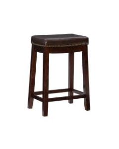Linon Home Decor Products Walker Counter Stool, Brown/Dark Brown