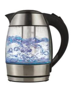 Brentwood 1.9-Qt. Borosilicate Glass Tea Kettle With Infuser, Black