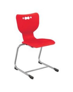 Hierarchy Stackable Cantilever Student Chairs, 18in, Red/Chrome, Set Of 5 Chairs