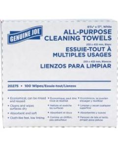 Genuine Joe All-Purpose Cleaning Towels, Box Of 100