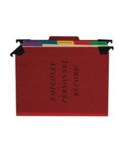 Pendaflex Hanging-Style Personnel File Folder, 2in Expansion, 9-1/2in x 11-3/4in, Letter Size, 30% Recycled, Red