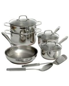 Oster Cookware Set, Kellerton 10-Piece, Silver/Copper