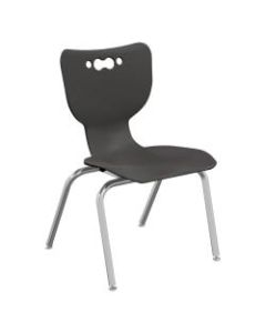 Hierarchy 4-Leg Stackable Student Chairs, 14in, Black/Chrome, Set Of 5 Chairs