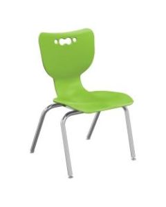Hierarchy 4-Leg Stackable Student Chairs, 14in, Lime/Chrome, Set Of 5 Chairs