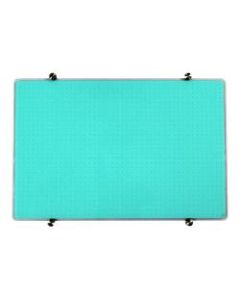Floortex Viztex Glacier Multipurpose Grid Magnetic Unframed Dry-Erase Whiteboard, 30in x 40in, Teal