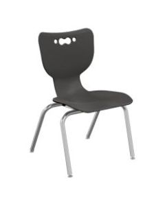 Hierarchy 4-Leg Stackable Student Chairs, 18in, Black/Chrome, Set Of 5 Chairs