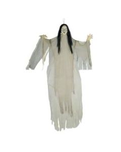 Amscan Halloween Giant Hanging Creepy Girl Prop, 84inH x 40inW x 15inD, White