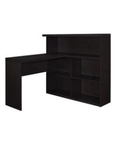 Ameriwood Home Trilium Way Sit/Stand L-Shaped Desk With Cubbies, Espresso