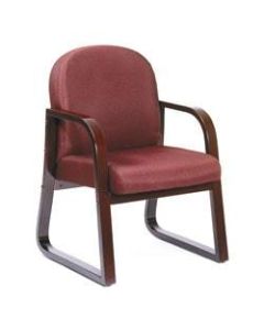 Boss Wood Reception Room Chair, Burgundy/Mahogany