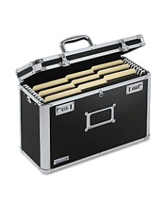 Vaultz Locking Storage File Tote, Legal Size, 12 1/4in x 16 3/4in x 7 1/4in, Black