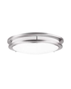 Euri EIN 15in LED Round Ceiling Fixture, 27.5 Watts, 3000K, 1925 Lumens, Satin Chrome