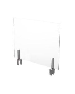 MARVEL Panel Extension PPE Shield With Antimicrobial Protection, 25-1/2in x 30in, Silver/Clear