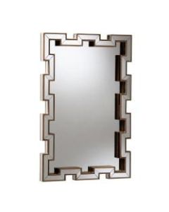 Baxton Studio Modern Glam Rectangular Accent Wall Mirror, 32inH x 22inW, Bronze