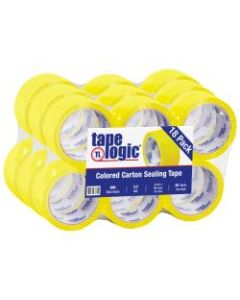 Tape Logic Carton-Sealing Tape, 3in Core, 2in x 55 Yd., Yellow, Pack Of 18