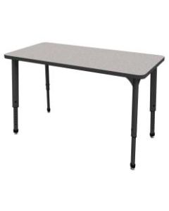 Marco Group Apex Series Rectangle Adjustable Table, 30inH x 48inW x 24inD, Gray Nebula/Black