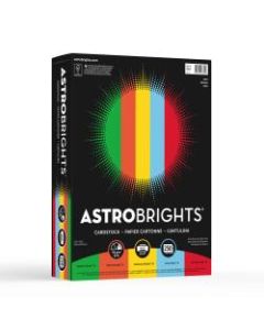 Astrobrights Color Card Stock, 8 1/2in x 11in, FSC Certified, 65 Lb, 30% Recycled, Assorted Colors, Pack Of 250 Sheets
