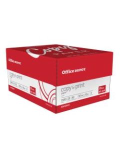 Office Depot Brand Copy And Print Paper, Letter Size Paper, 92 Brightness, 20 Lb, White, Ream Of 500 Sheets, Case Of 3 Reams