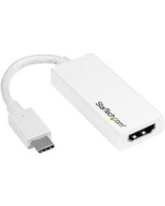 StarTech.com USB-C to HDMI Adapter - White - 4K 60Hz - Thunderbolt 3 Compatible - USB-C Adapter - USB Type C to HDMI Dongle Converter - Connect your USB Type-C laptop to an Ultra HD 60Hz display or projector - USB-C to HDMI adapter - USB Type C to video