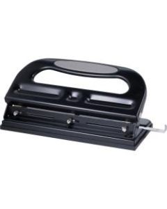 Business Source Three-hole Heavy-duty Punch - 3 Punch Head(s) - 40 Sheet Capacity - 9/32in Punch Size - Black