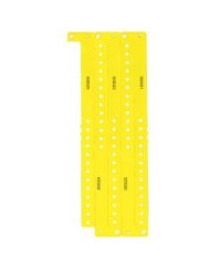 Amscan Plastic Waterproof Wristbands, 1in x 10in, Solid Yellow, Pack Of 250 Wristbands