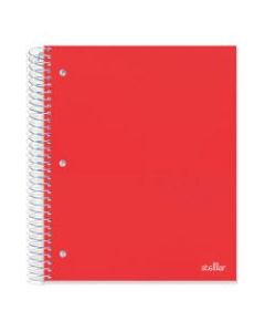Office Depot Brand Stellar Poly Notebook, 8in x 10-1/2, 5 Subject, Wide Ruled, 100 Sheets, Red