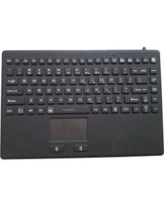 DSI WATERPROOF IP68 SILICONE TENKEYLESS KEYBOARD WITH TOUCHPAD - 87 Key - TouchPad - Windows - Black