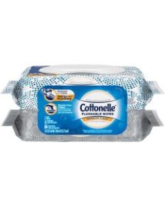 Kimberly-Clark Professional Cottonelle Fresh Care Flushable Wet Wipes, 42 Wipes Per Pouch, Pack Of 2 Pouches