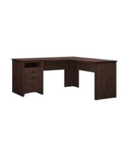 Bush Furniture Buena Vista 60inW L Shaped Desk, Madison Cherry, Standard Delivery