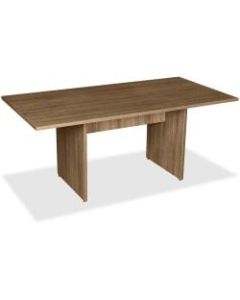 Lorell Essentials Conference Rectangle Table Top, 2-Piece, 72inW, Walnut
