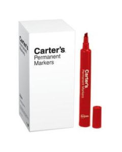 Avery Carters Chisel-Tip Permanent Markers, Red