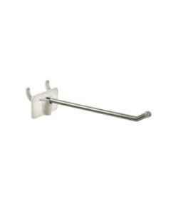 Azar Displays Metal Straight-Entry Hooks For Pegboard And Slatwall Systems, 4in, Pack Of 50 Hooks