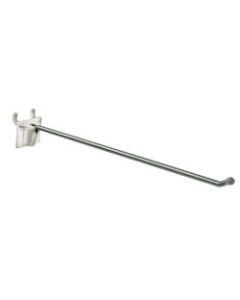 Azar Displays Metal Wire Hooks With Attached Backs, 7/8inH x 1-1/4inW x 12inD, Silver, Pack Of 50 Hooks