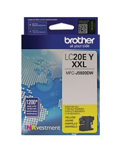 Brother INKvestment LC20EY Extra High Yield Yellow Ink Cartridge