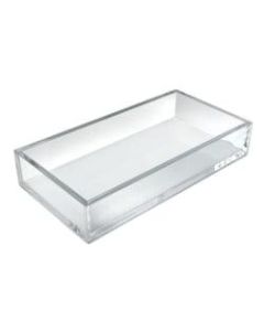 Azar Displays Large Deluxe Trays, Small Size, Clear, Pack Of 4