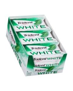 Trident White Spearmint Sugar-Free Gum, 16 Pieces Per Box, Pack Of 9 Boxes