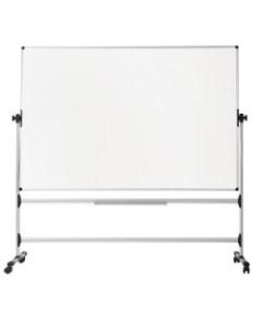 MasterVision Earth Easy Clean Revolving Mobile Easel, 47 1/4in x 70 13/16in, Silver