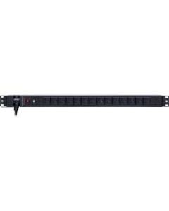 CyberPower PDU15BV14F 100 - 125 VAC 15A Basic PDU - 14 Outlets, 10 ft, NEMA 5-15P, Vertical, 0U, Lifetime Warranty