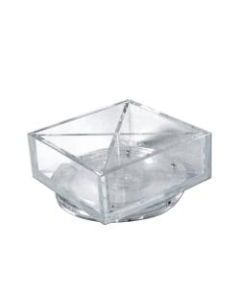 Azar Displays Deluxe 4-Compartment Revolving Desk Organizers, 4inH x 8inW x 8inD, Clear, Pack Of 2 Organizers