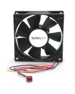 StarTech.com 80x25mm Dual Ball Bearing Computer Case Fan w/ TX3 Connector - Add additional chassis cooling with a 80mm ball bearing fan - pc fan - computer case fan - 80mm fan - tx3 fan - 3 pin case fan