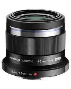Olympus M.ZUIKO DIGITAL - 45 mm - f/1.8 - Fixed Lens for Micro Four Thirds - Designed for Digital Camera - 37 mm Attachment - 0.11x Magnification - 1.8in Length - 2.2in Diameter