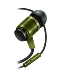 GOgroove AudiOHM In-Ear Headphones, Army Green, GGAORNF110GNEW