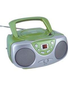 Sylvania Portable CD Radio - 1 x Disc - Green - 20 Programable Tracks - CD-DA